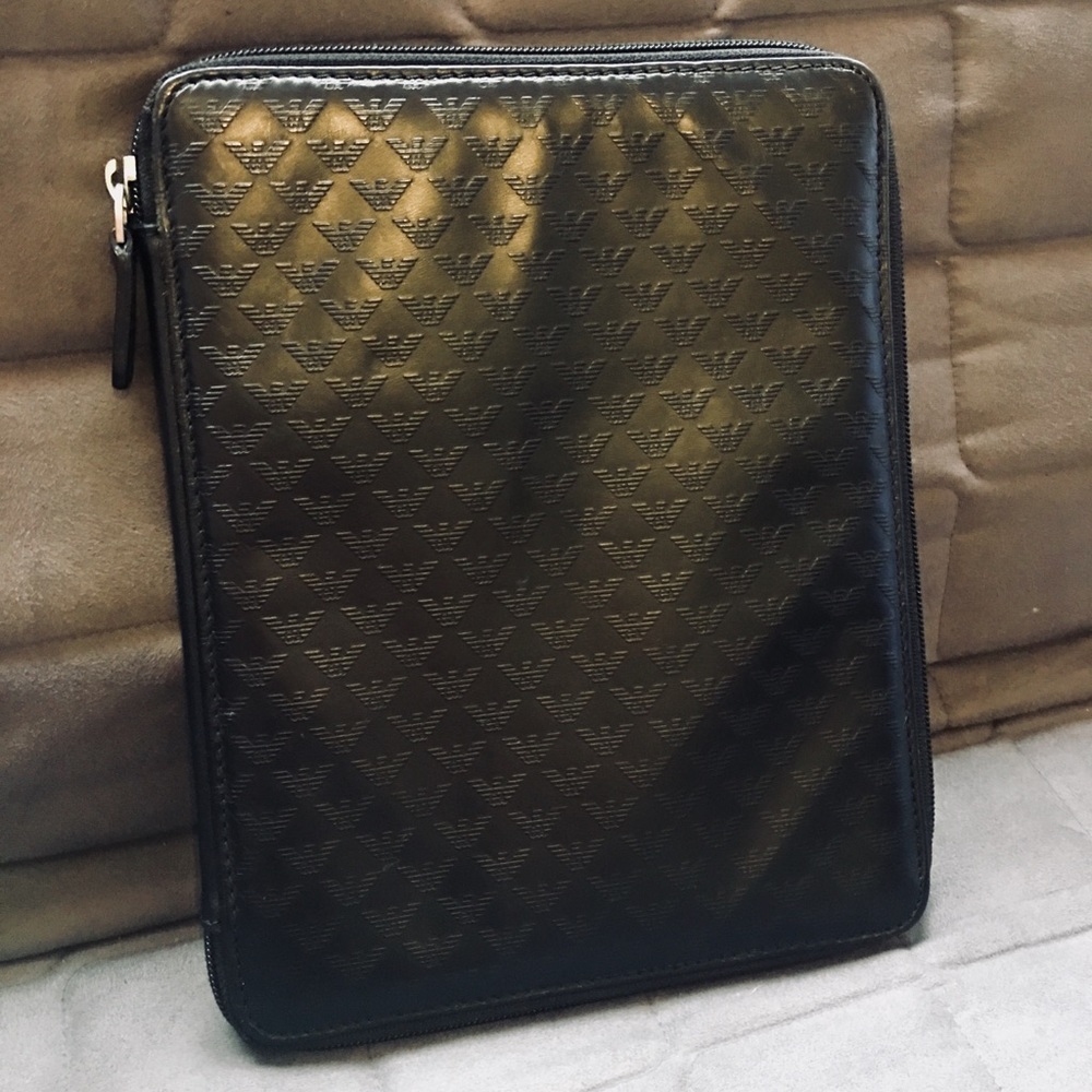 Black Emporio Armani IPad Logo Case